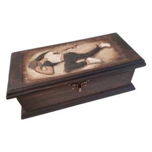 Hand-Carved Wooden Box Inspired by Hip Hop Dancer