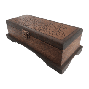 Hand-Carved Butterfly Wooden Keepsake Box